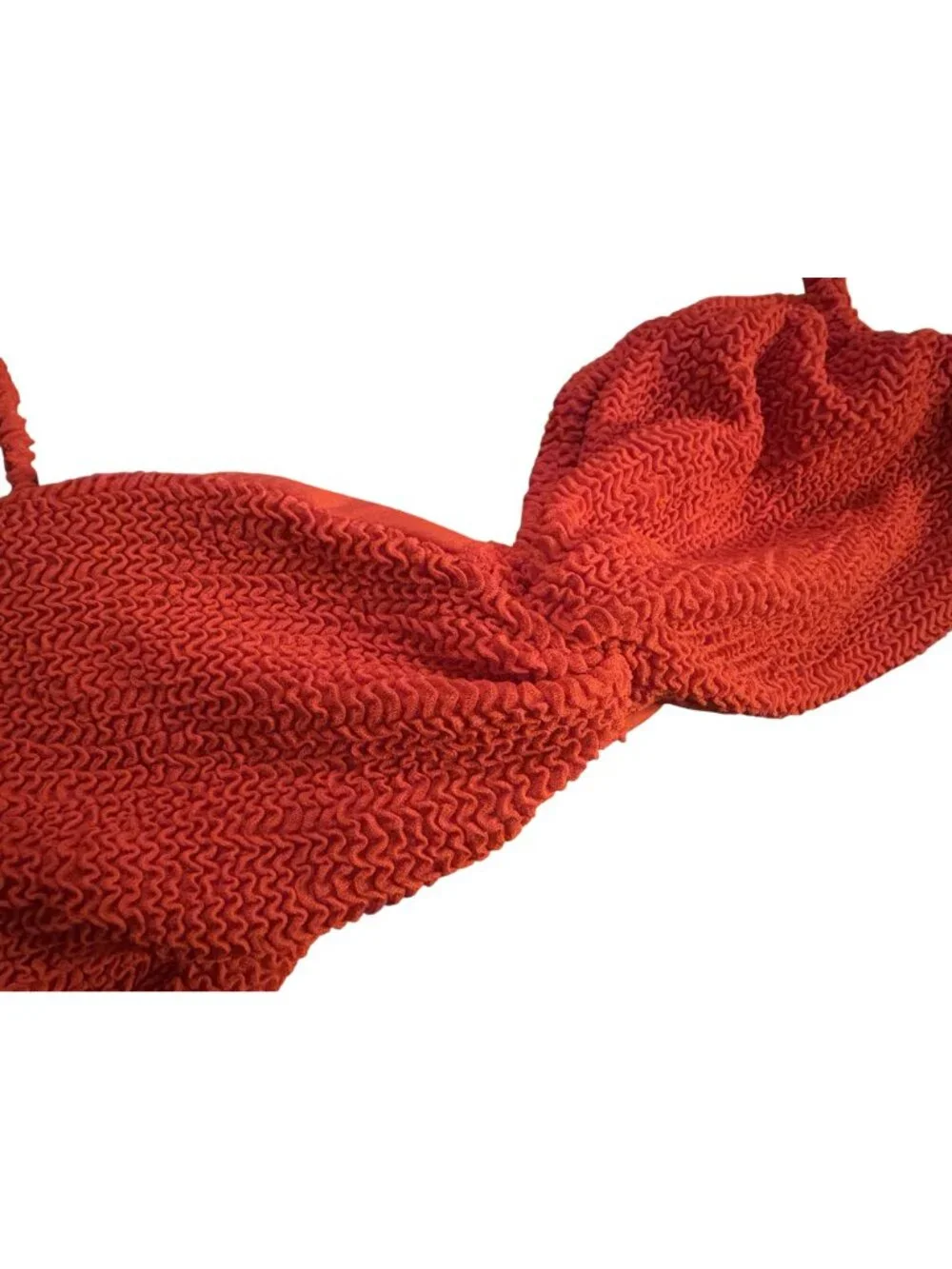 MONDAY Swimwear Tamarama Bikini Top in Chili Pepper Crinkle